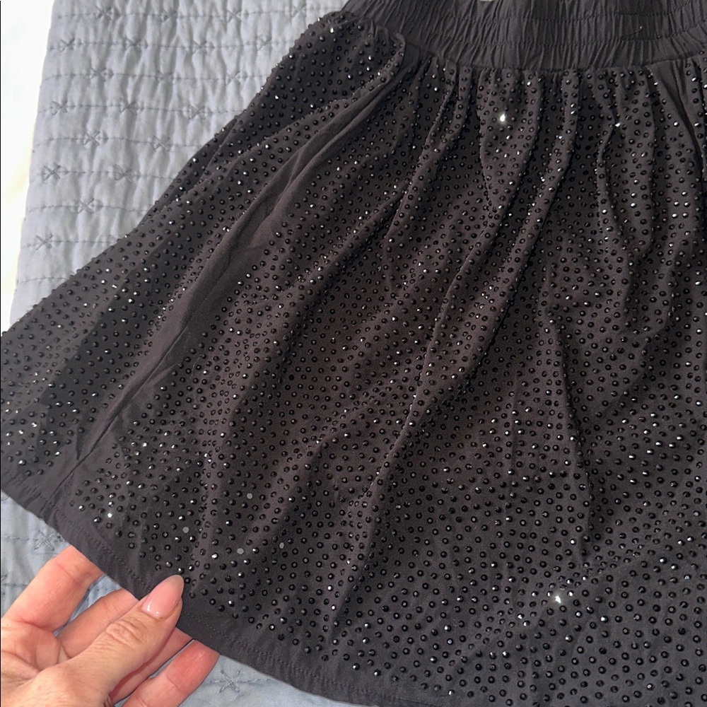Queen of Sparkle✨ Black Flowy Shorts